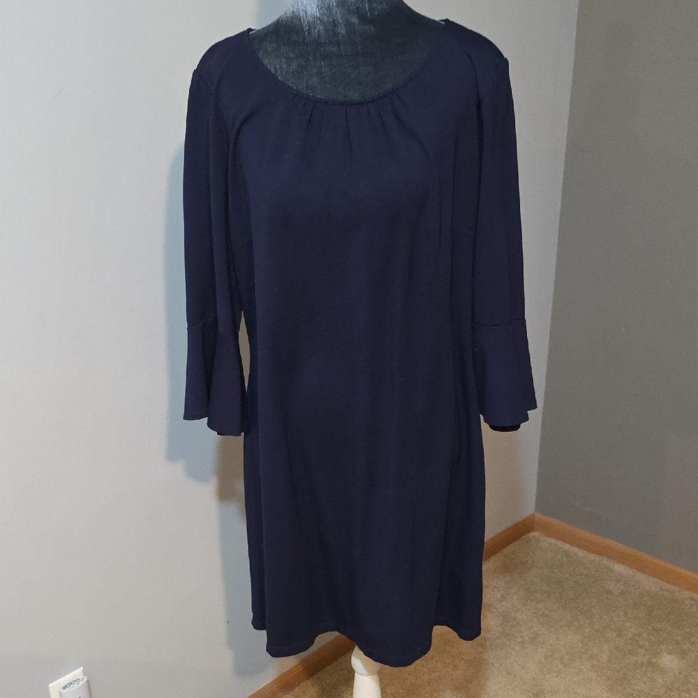 Sharagano Dark Blue Long Sleeve Dress Sz 12